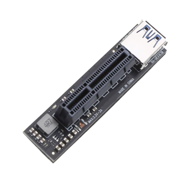 PCI-E USB SATA Adapter, PCI-E X1 til PCI-E X4 Konverteringskort Riser Kabel