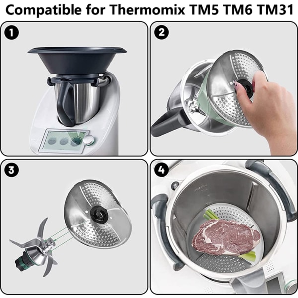 Material av rostfritt stål Bladskyddsskydd Matberedare Värmeplåtsblandare Bladskydd för Thermomix Tm5 Tm6