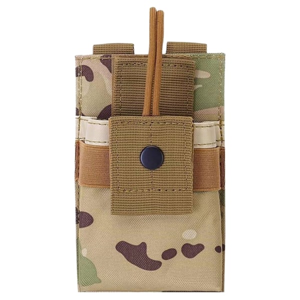 Mini Radiohållare Hölster Tactic Walkie Talkie Pouch Case Interphone förvaringsväska för utomhusmilitärer Jakt Camping CP camouflage