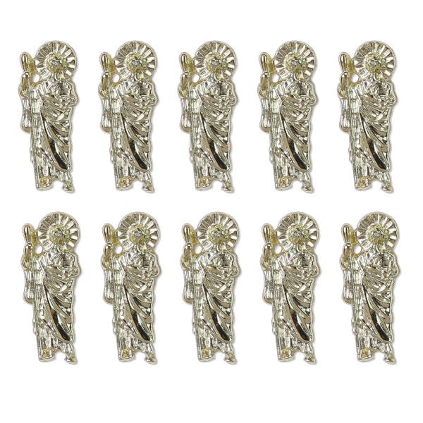 3D Nail Art Charms 10 Styck Legering Nail Strass Nail Gems Buddha - Nagelkristaller Diamanter för DIY Nail Art dekoration D