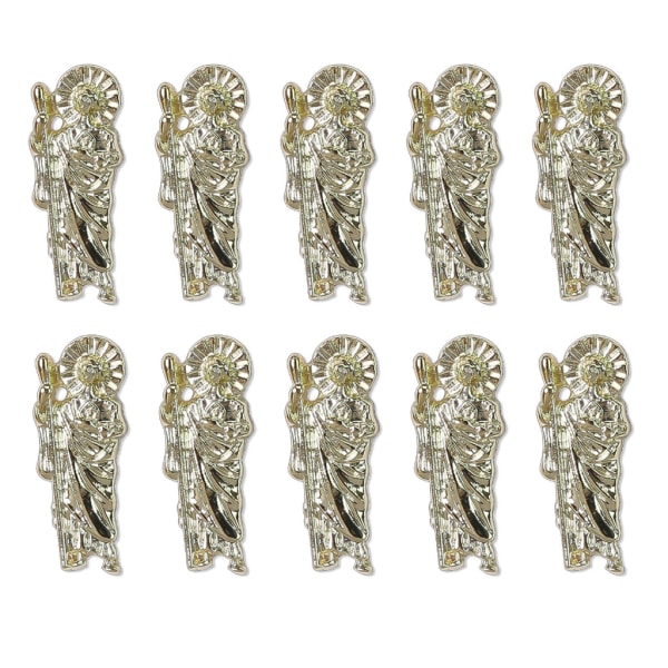 3D Nail Art Charms 10 Styck Legering Nail Strass Nail Gems Buddha - Nagelkristaller Diamanter för DIY Nail Art dekoration D