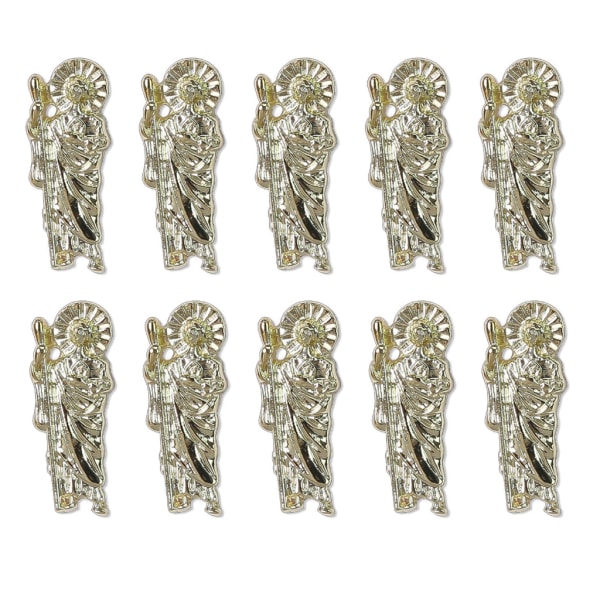 3D Nail Art Charms 10 Styck Legering Nail Strass Nail Gems Buddha - Nagelkristaller Diamanter för DIY Nail Art dekoration F
