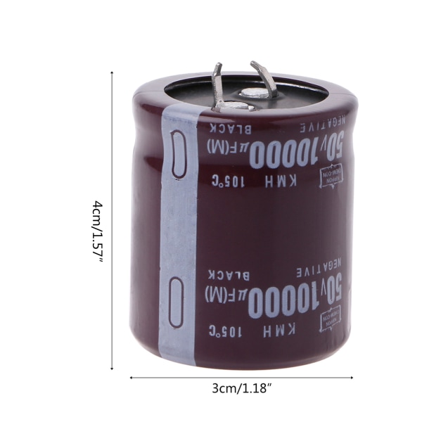10000uF 50V elektrolytisk kondensator för koppling-filtrering avstämningskrets Energiomvandlingskontrollkrets