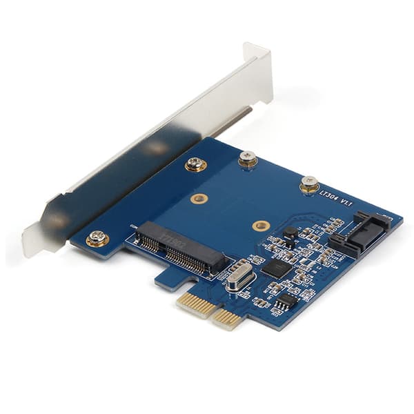 PCIe SATA MSATA SSD Adapter SATA 3.0 Kontroller Expansionskort för Stationär PC