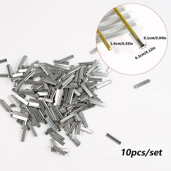 10 stk. 1:87 Togskinneforbindelsesclips Metalskinneforbindere til Entusiaster