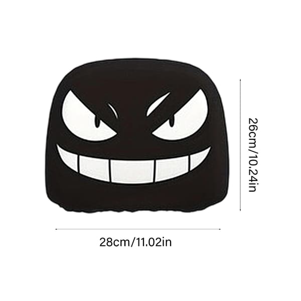 Humoristiskt tecknat tryck Bilstolsnackskydd Starkt polyester nackskyddsfodral 2 packs