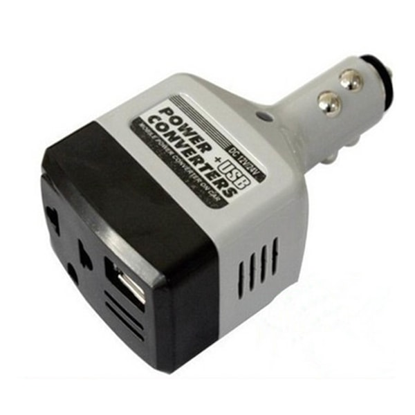 for DC 12V/24V til AC 220V Bil Lastebil Strømomformer for Mobiltelefon Nettbrett Kamera