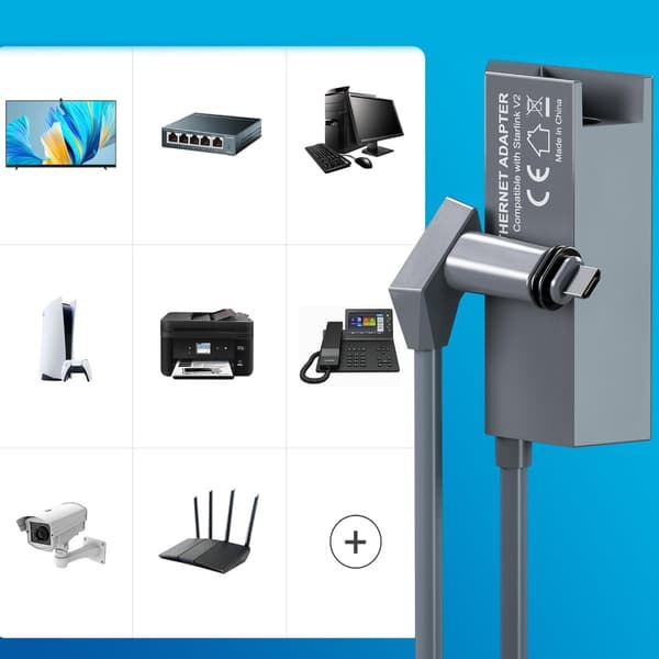 Star Link Ethernet-adapter for effektiv forbindelse til Star Link Standard