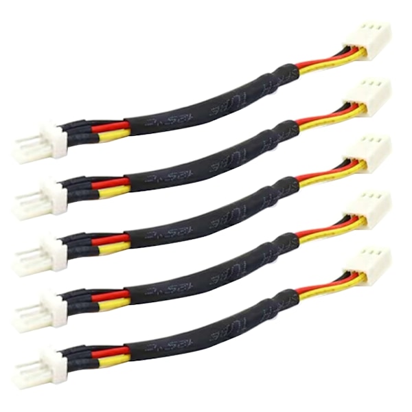 5 STK 3PIN PC Blæser Hastighedsreduktion Støjreduktion Forlænger Modstand Kabel Ledning 3 Pin Han til Hun Stik til Computer CPU Blæser