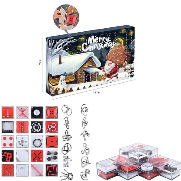 Jul Adventskalender Leksak Presentförpackning Julleksaker för barn närvarande null - B