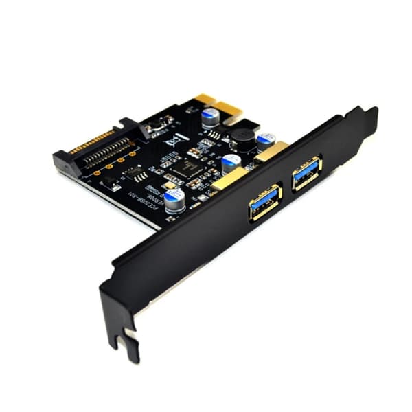 USB 3.0 PCIe Udvidelseskort 2 Port USB Dataoverførselsbeslag til PC Desktop