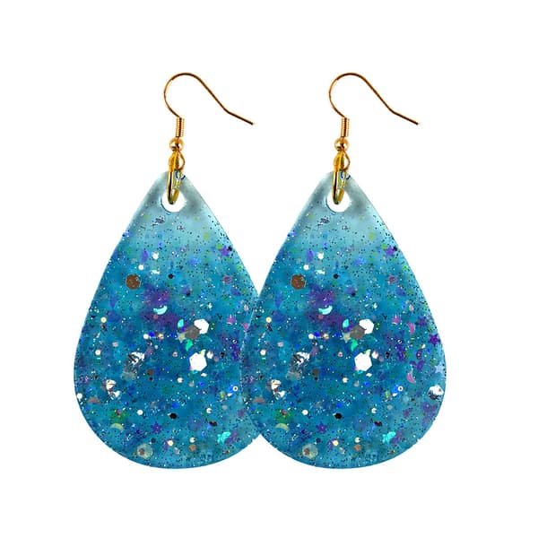 Waterdrop Shape Form Tear Drop Resin Silikon Nyckelring Form DIY Crafts Blue M