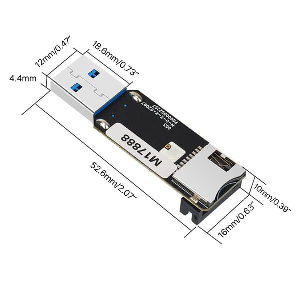 EMMC-ADAPTER V2 USB3.0-leser for EMMC-modulkort