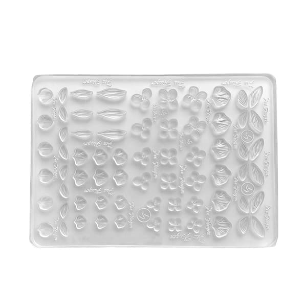 Tynd Fleksibel Silikoneform til 3D Neglekunst med Sommerfugle- og Bladmønstre
