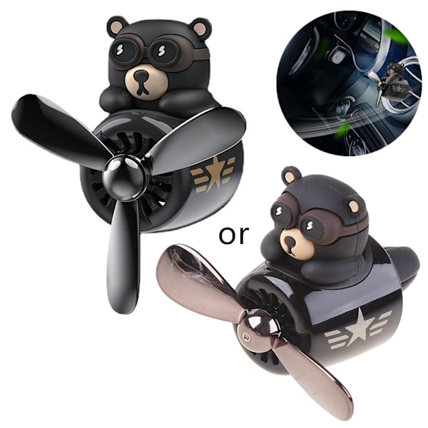 Auto Air Outlet Fragrance Diffuser Personalized Cool Bear Pilots Vehicle