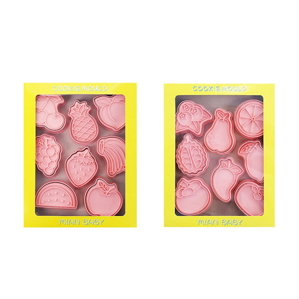 16-delars Jordgubbsvattenmelon Kexformar Tecknade Frukter Pressande Kakskärare Kök Fondant Bakform