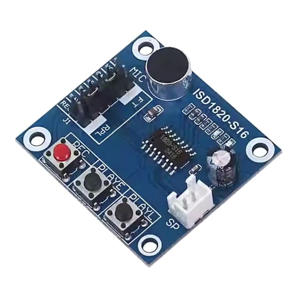ISD1820 10 sekunders lydopptaksmodul med mikrofon 0,5W høyttaler
