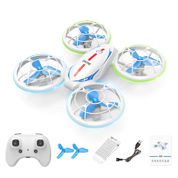 RC Drönare LED Helikopter Flygplan Leksak Höjdhållning Huvudlöst Läge Propeller för Smart Flygplansleksak Barn Elektronisk Julklapp G