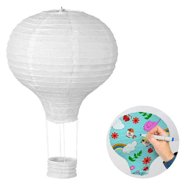 Varmluftsballonglykta Vitpapper Vindljus för önskelandskapslampa för familjen samlas Spela spel Önska Small Light S