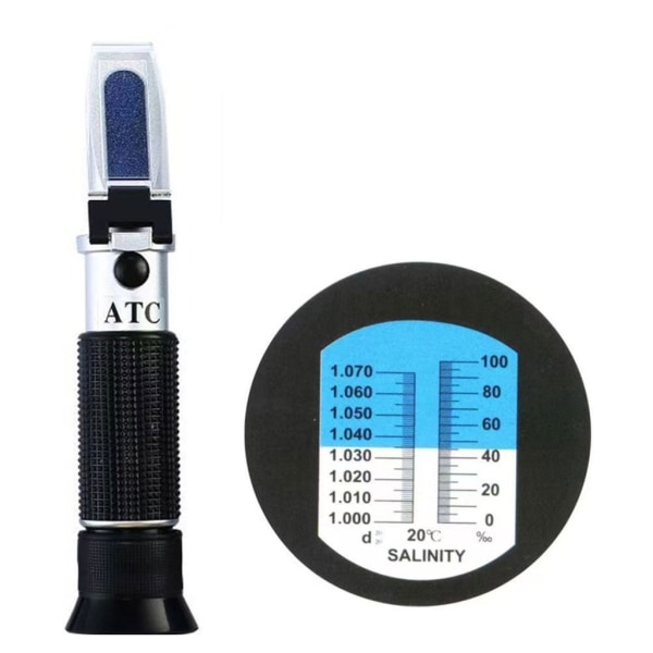 Salinitetsrefraktometer för havsvatten och akvarium saltvattenrefraktometer DualScale Specific Gravity Tester Hydrometer