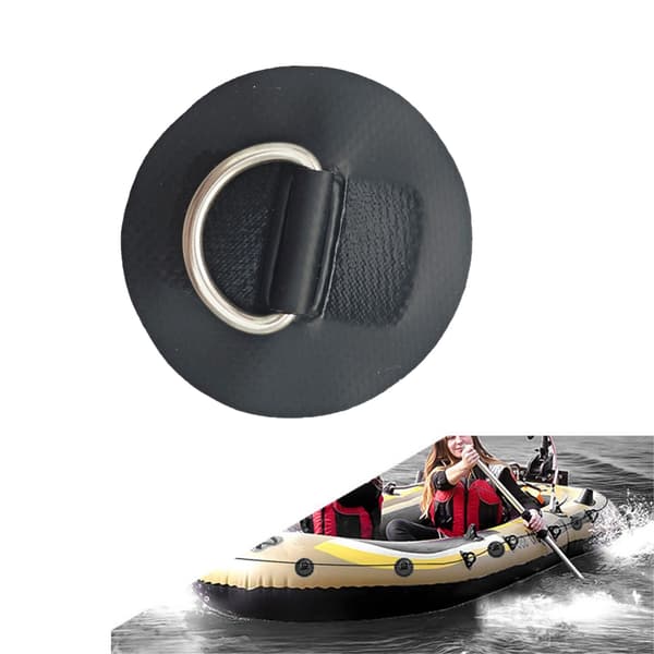 PVC-lappar Däck Rigging Repringar Spänne för Uppblåsbara Båtar Kajaker Jolle Black