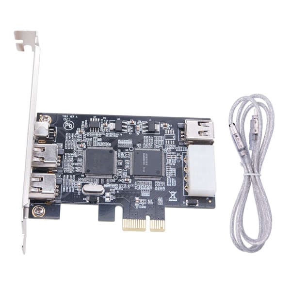 Video Capture Expansion Card PCIe 3x1394A Firewire PCI för Express till IEEE 1394 Adapter Controller 3x1394A /+ 4Pin 3 1394A