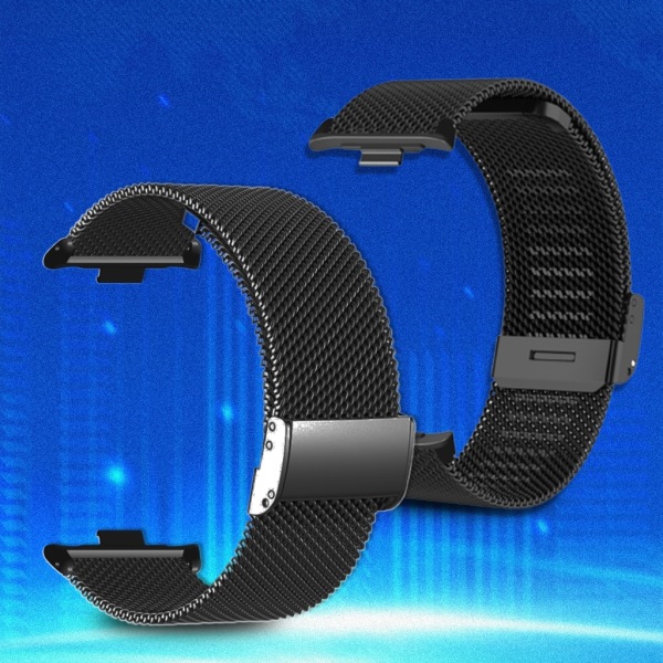 Rostfritt stål Bekväm mesh Lämplig för Band 8 Pro Watch Vattentät Justerbar Armband Metal Armband Loop Black