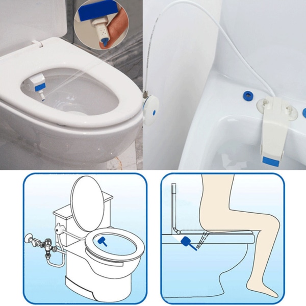 Badrum för smart toalett för säte Bidé Spraysats Mekanisk rövspolare DIY Intelligent toalettspolning Sanitary Dev