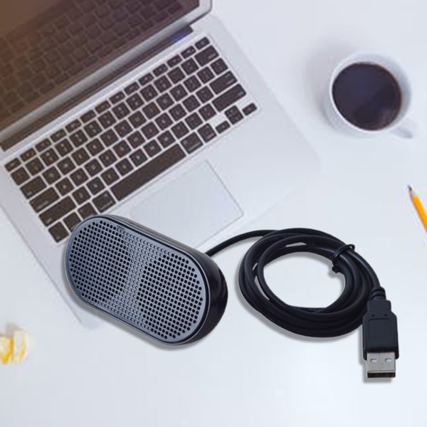 USB trådbundna datorspelhögtalare Subwoofer med mikrofon brusreducerande stereoljud för stationär bärbar dator