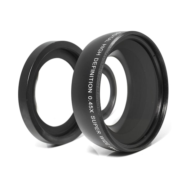 52mm Professionell Vidvinkelobjektiv med Makrodel 0.45x Multibelagd Reptålig för Mikrokosmiska Fotografier