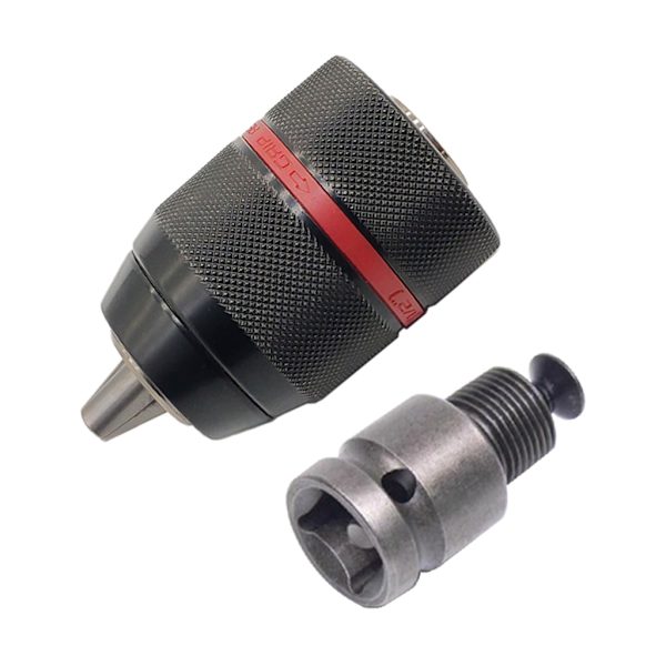 1.5-13mm Exakt Nyckellös Borrchuck-Konverterare 1/2-20UNF Gänga Snabbväxlingsadapter SDS-Plus Fäste 1/4\" Hex Tillbehör