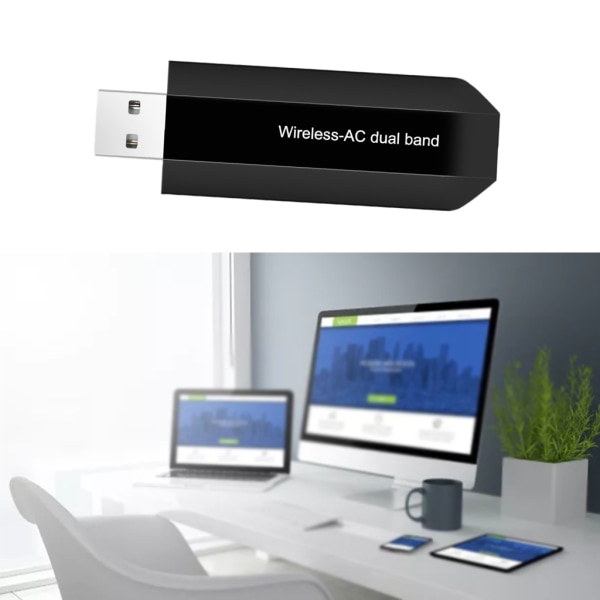 För Dual-System 802.11AC trådlös USB dongel USB-AC11 600M 2,4G/5Ghz USB WiFi-adapter Stationär/bärbar PC Wifi-mottagare