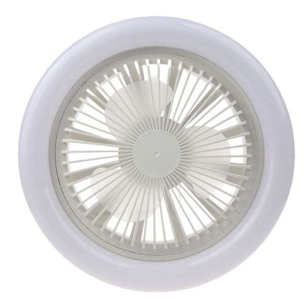 2-i-1 fläktlampa E27 LED-ljus 30W takfläkt 3-växlad justerbar AC 85V-265V för förskola Hemmakontor Sovrum Kök