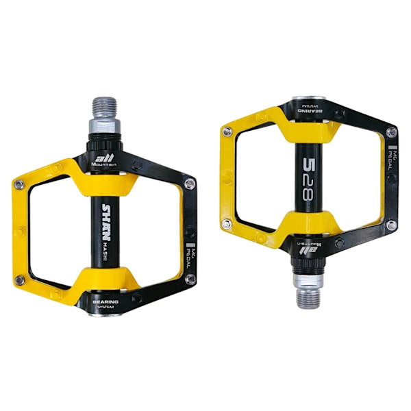 1 Par Landevei Terrengsykkel Ultralett Sklisikre Flate Pedaler CNC Lager Pedal