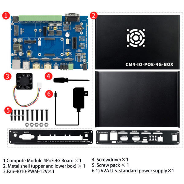 Industriellt IoT-minidatorkort designat för RaspberryPi CM4 Compute Module 4 CM4 Industrial IoT-kort inuti