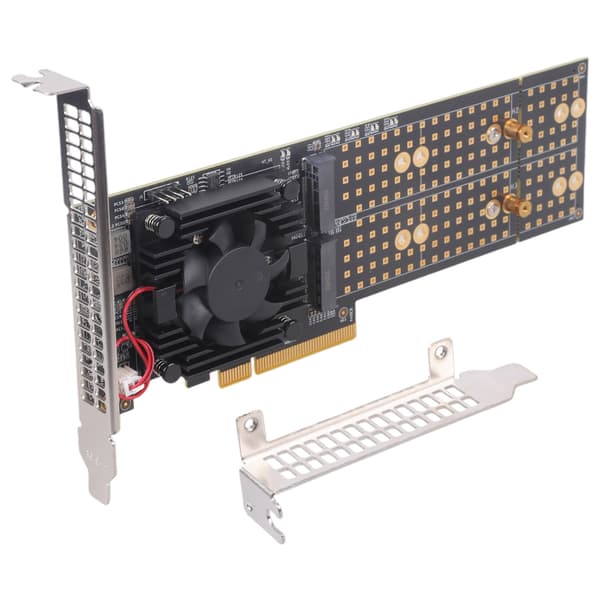 Metall PCIe3.0 Expansionskort 48 Lane Splitters Stöder Fyra M.2 SSDs 22110 Storlek