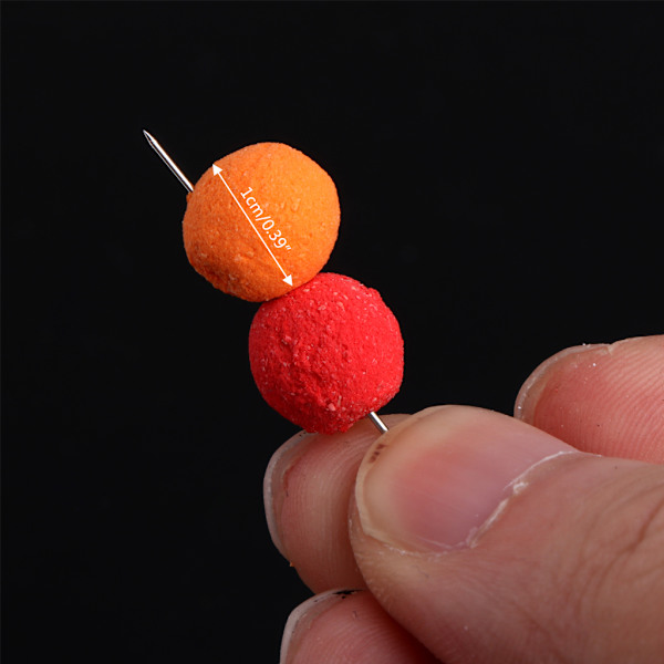1 Box Karp Flytande Fiske Lure Konstbeten Pärlor Pops Up Smak Lukt Bal Red