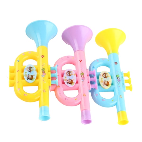 Barn låtsas plasttrumpet interaktiva tillbehör Lärande för lek Musikalisk lärande leksak Bästa presenten