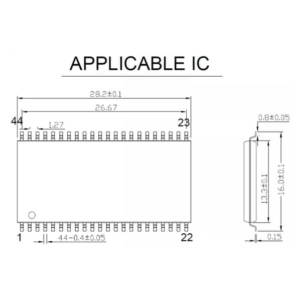 44Pin SOIC44-1.27 SOP44 Programmer Adapter Socket Converter Modul Adapter