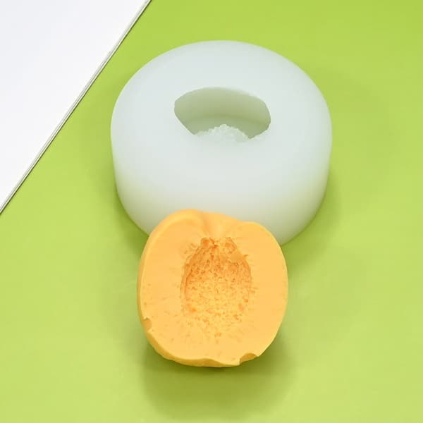 Realistisk 3D Abrikos Silikoneform til Fondant Kagepynt Bagning Form B