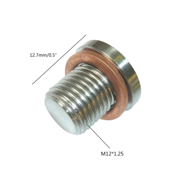 O2 Oxygen Sensor Rostfri Svets Insexplugg Bredbandslödmutter Cap M12x1,25