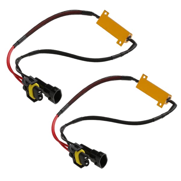 LED Forlygte Canbus Ledningsføring Holdbar Computer Advarsel Fejlfri Anti Flicker Modstand Canceller Decoder 1 Par H8 H11 50W