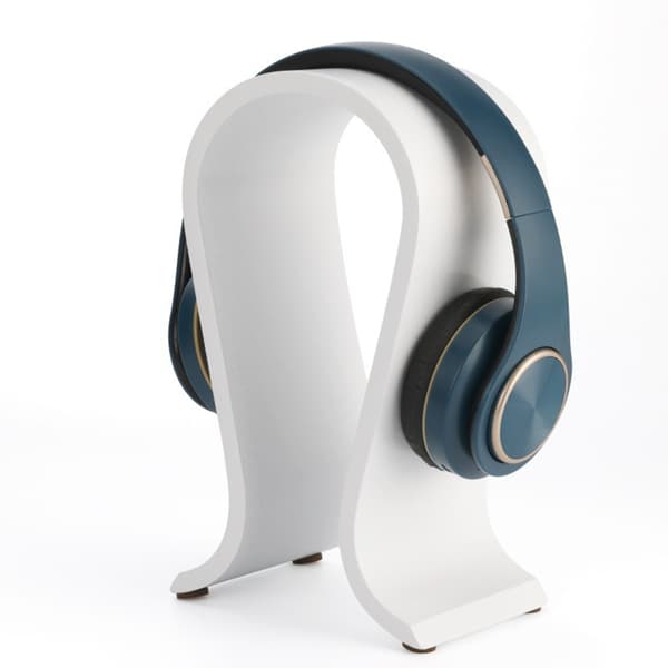 Moderne Træ Headset Holder Skrivebordsorganisator Stativ til de fleste Over Ear Modeller Black