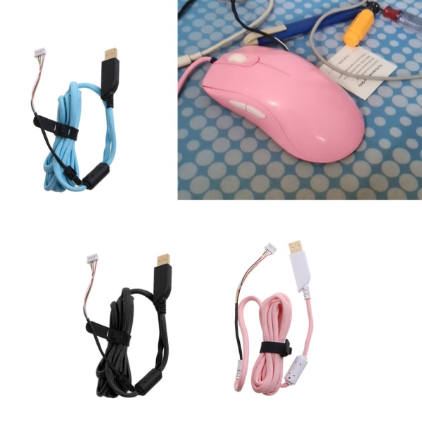 Gör-det-själv-paraplyrep muskablar Mjuk och hållbar muskabel för utbyte av muslinje för ZOWIE S1,S2,FK-B, ZA-B,FK1-B，FK2-B Blue