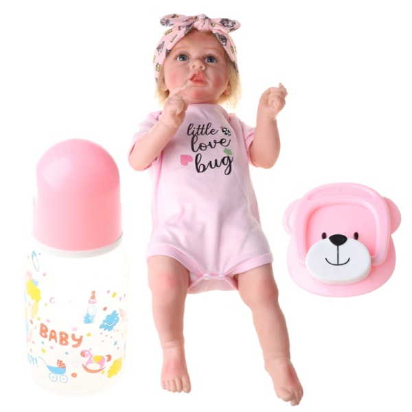 23Ser verklighetstrogen realistisk baby Nyföddvård Lätttvättbar leksak
