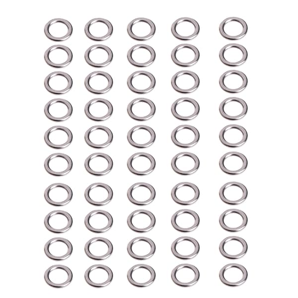 50st Fiske Solid Rostfritt Stål Snap Split Ring Lure Tackle Connector Ny M