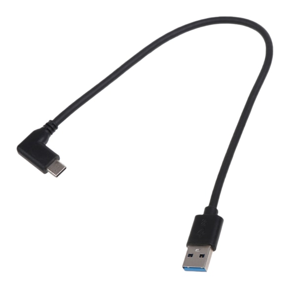 90 graders USB C-kabel 0,98 fot kort högervinkel typ C Laddare USB C till USB 3.0 Antioxidationskabel Laddningslinje