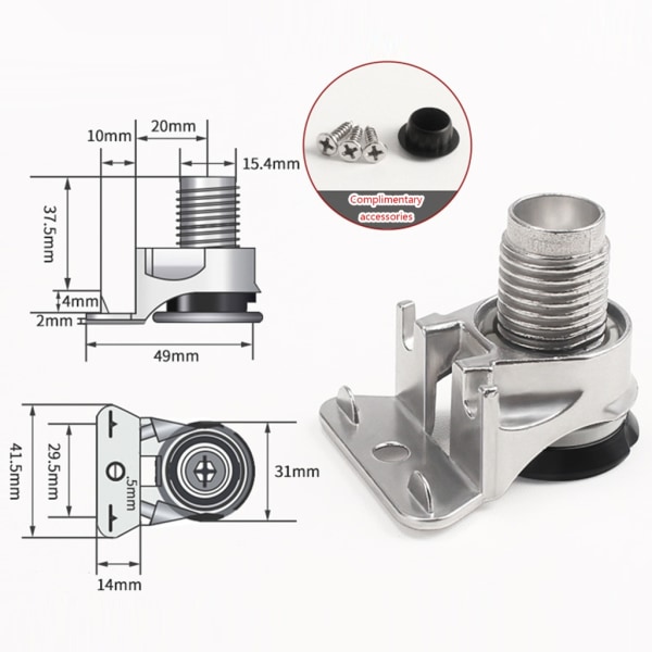 4 st Heavy Duty Möbel Levelers Justerbar Bord Ben Leveler för möbler Bordsskåp Möbler Leveling Foot Pad B