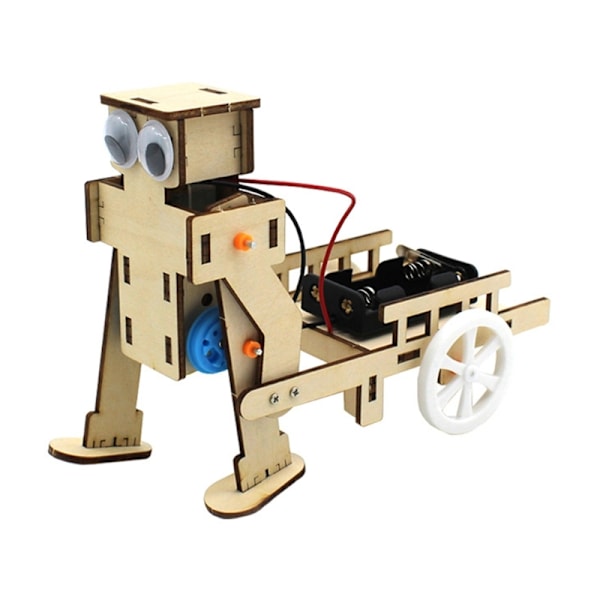 DIY Robot med kärra, byggsatser för vetenskapliga uppfinningar för elever i grund- och gymnasieskolan, elektrisk robotmodell