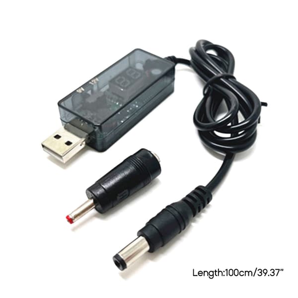 USB - DC 5V 9V 12V -sovitinkaapeli USB - 8 kpl DC-liittimelle reitittimen tuuletinta varten